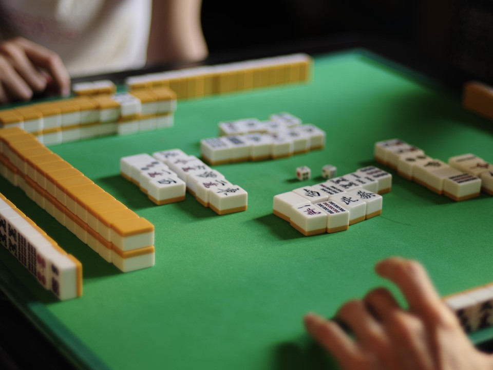 汪汪旺桌遊休閒館麻將趣味交流賽現場對局實況